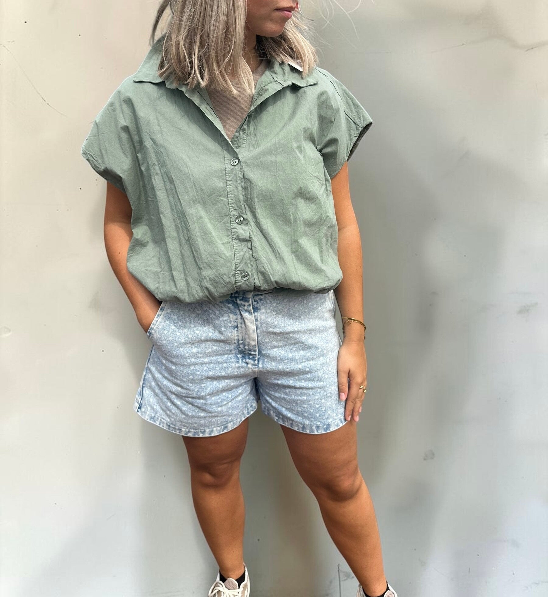 Luna Ballonblouse |  army