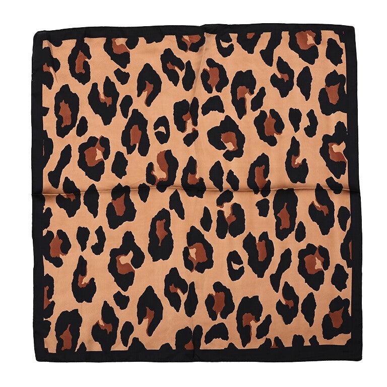 Chique leopard sjaal bruin-zwart van polyester