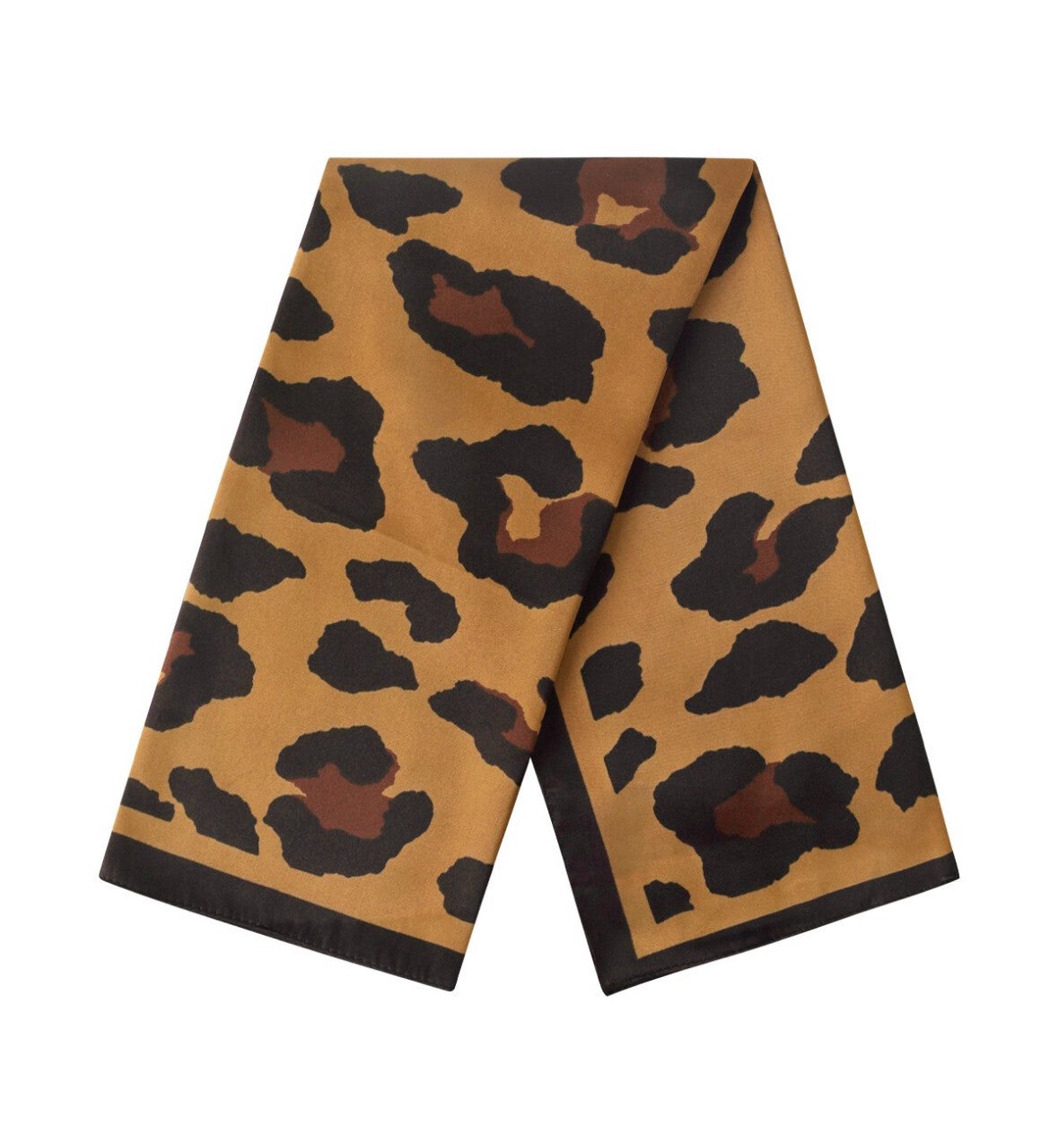 Bruin-Zwarte Leopard Sjaal – Polyester