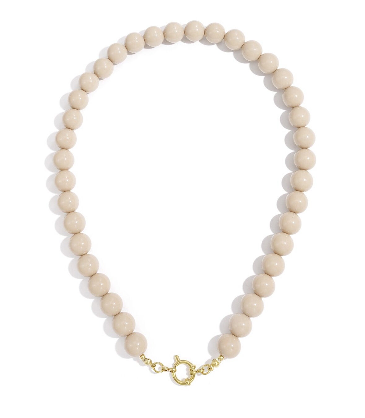 Ketting met Frontsluiting – Beige | Roestvrij Staal