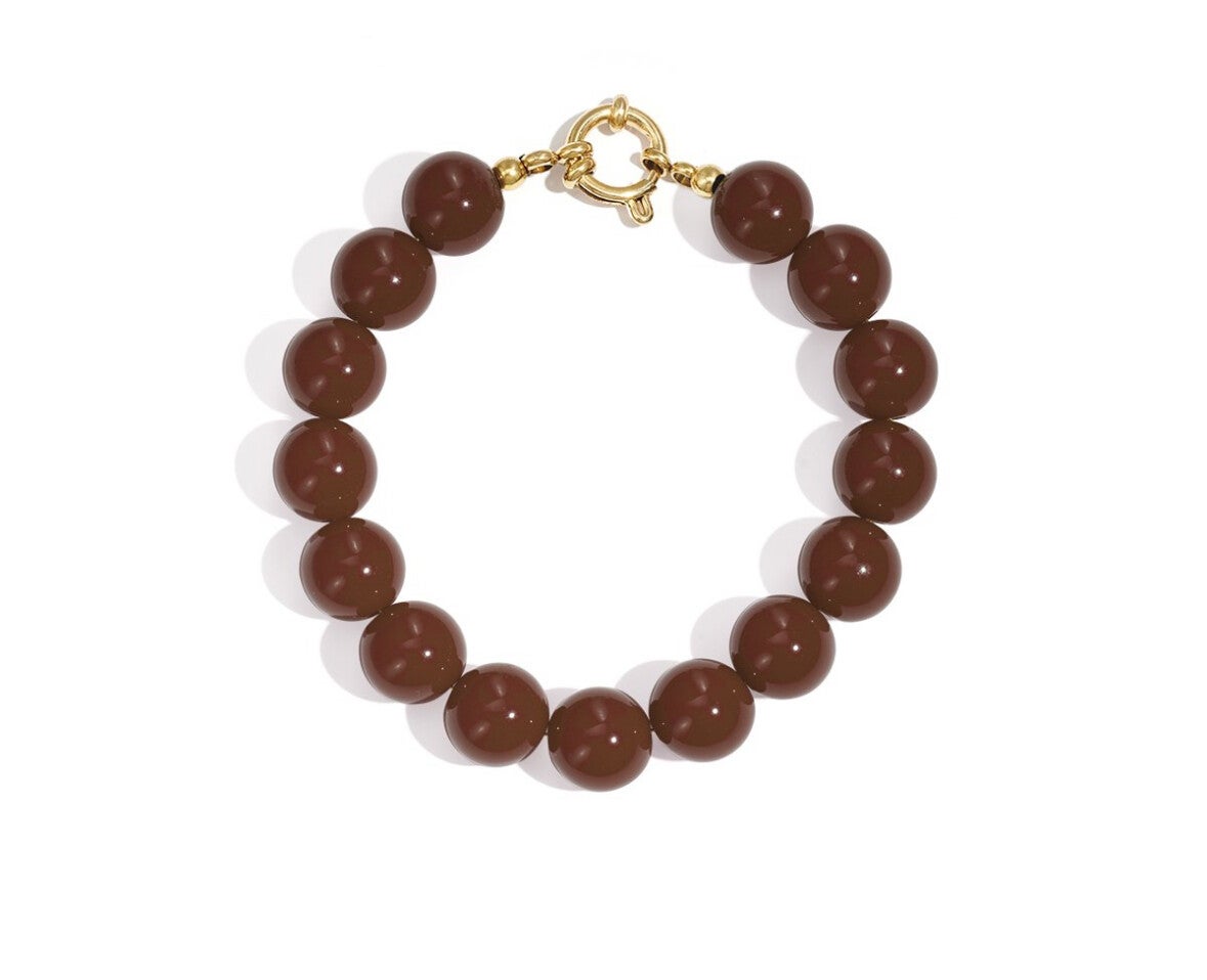 Armband met Frontsluiting – Bruin | Roestvrij Staal