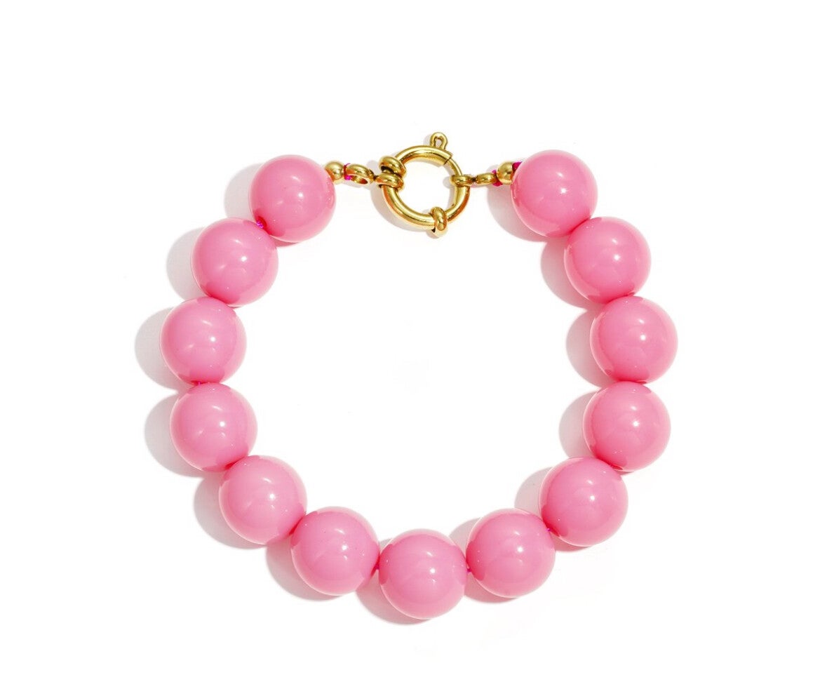 Armband Donker Roze – Roestvrijstaal