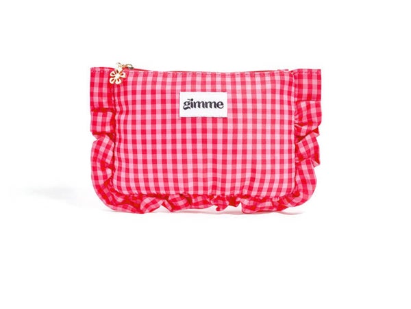 Make-uptas Ruitjes Roze/Rood – Stijlvol & Praktisch