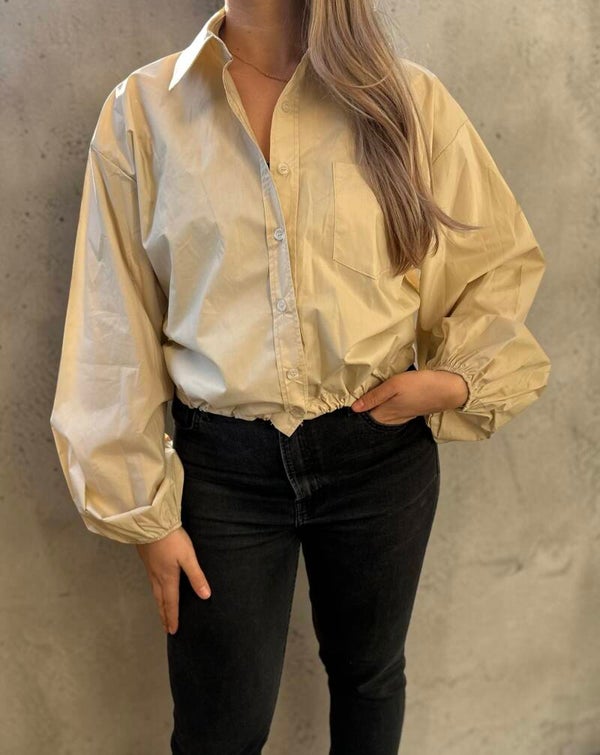 Stijlvolle beige blouse