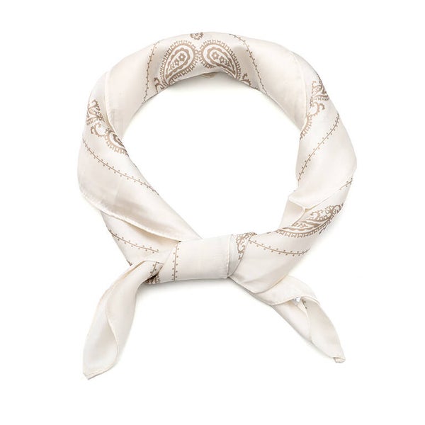Beige paisley sjaal van polyester