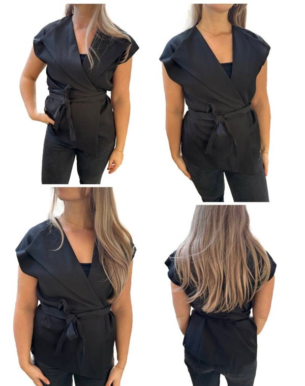 🖤 Chique gilet blazer met strik