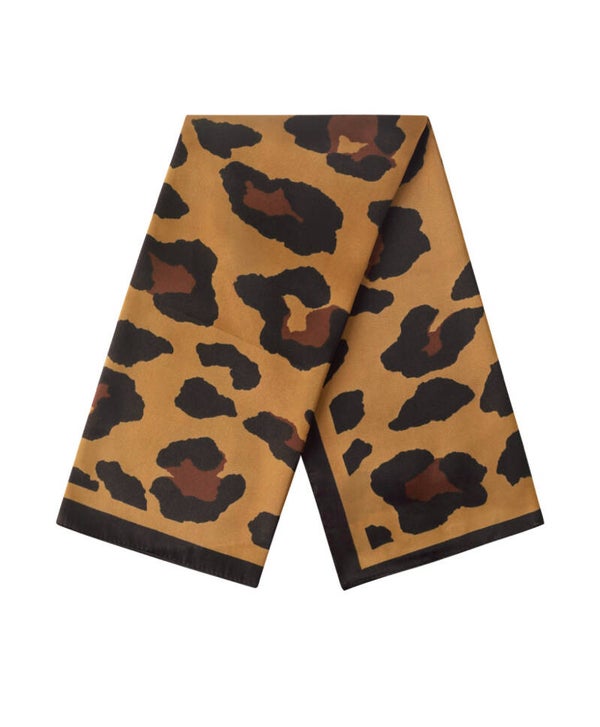 Bruin-Zwarte Leopard Sjaal – Polyester