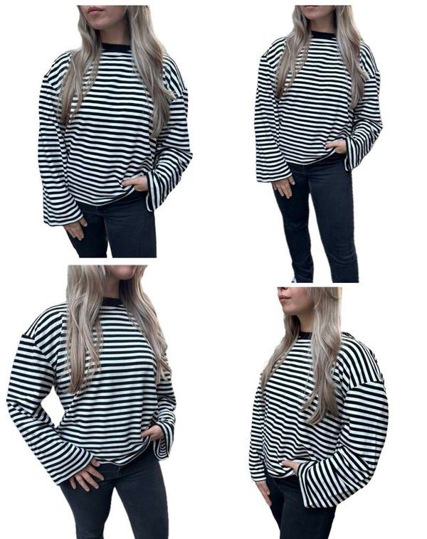 Tijdloze zwart-wit gestreepte trui