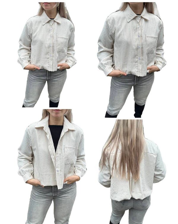 Cropped beige blouse