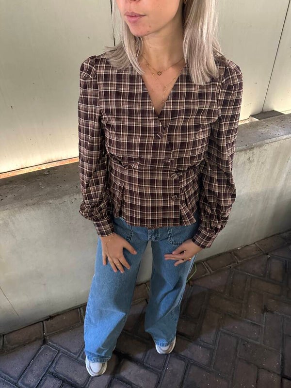 CAMILLE | Geruite blouse