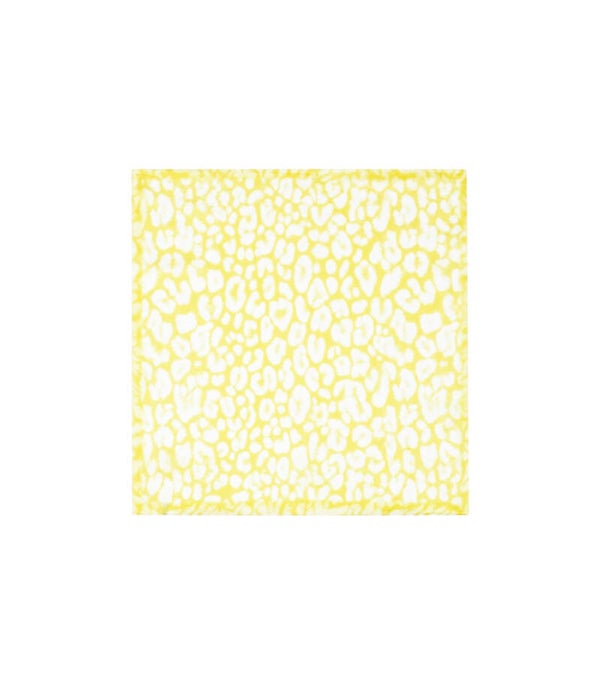 Zomersjaal met dierenprint geel