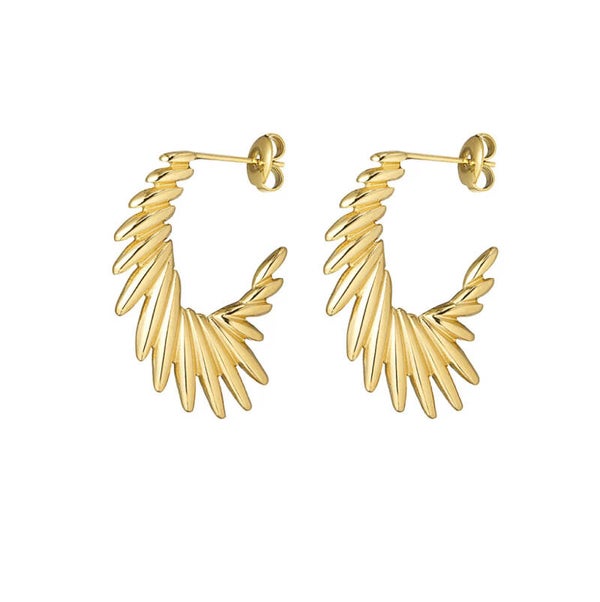 ELLA – Golden Leaf Hoops