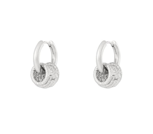 ELISE – Silver Knot Hoops