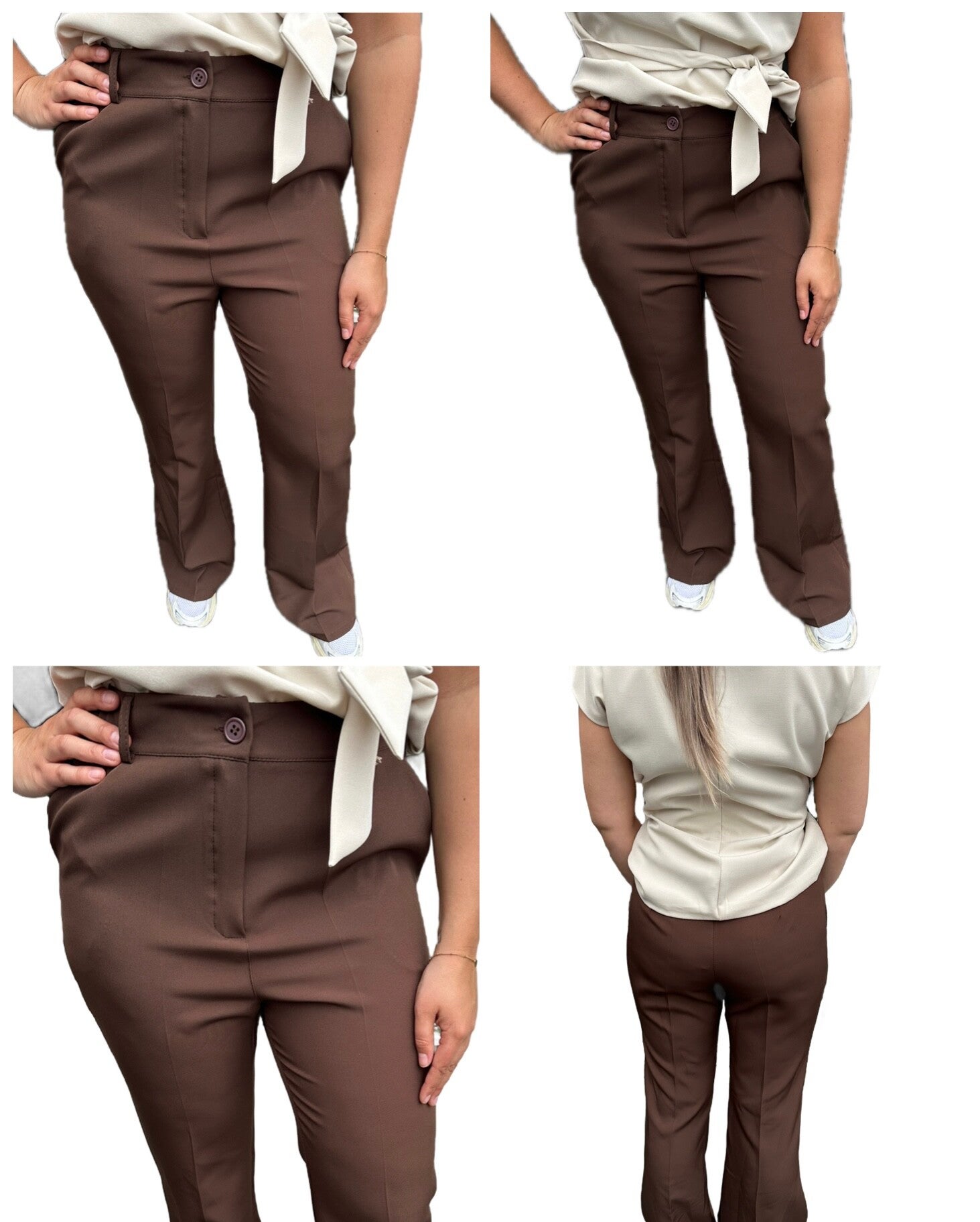 Bruine Wide Leg Broek