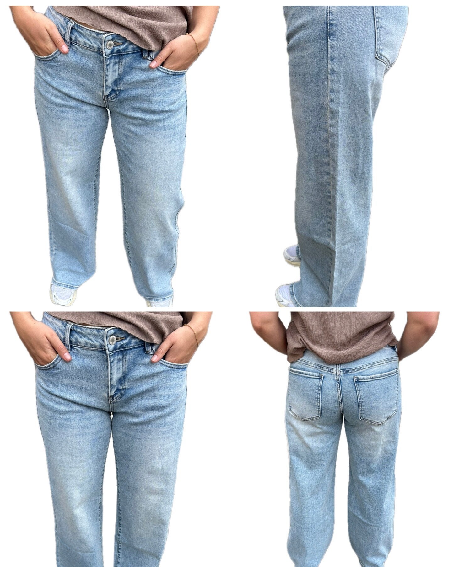 Low Waist Wide Leg Jeans – Stretch