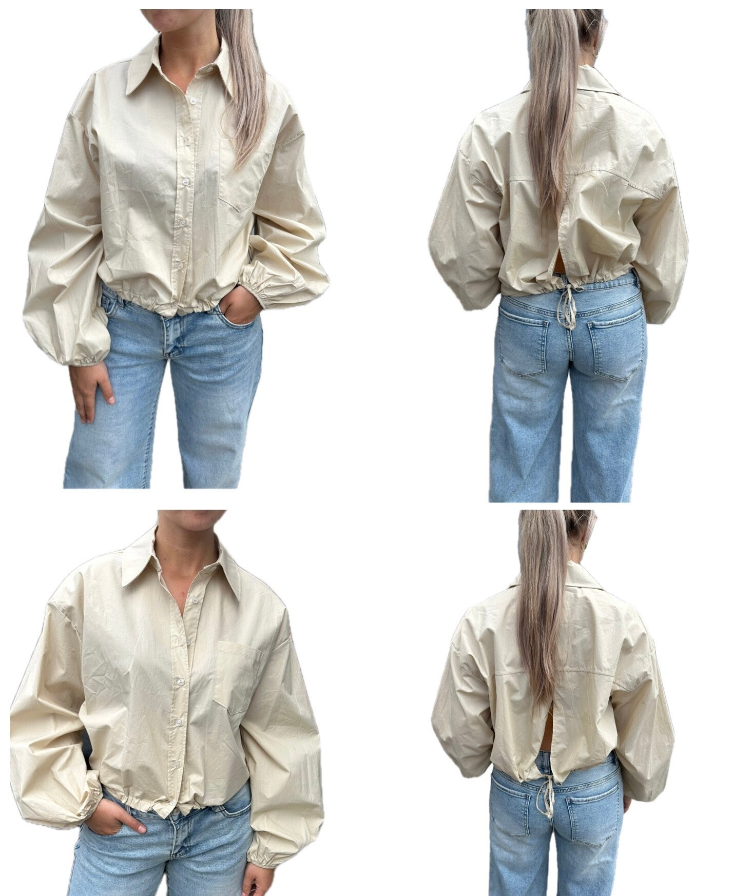 Stijlvolle beige blouse
