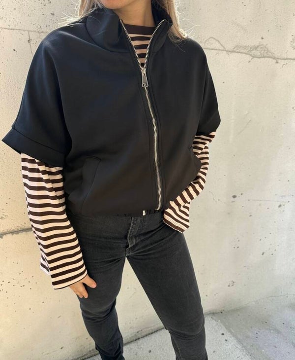 Oversized vest zwart
