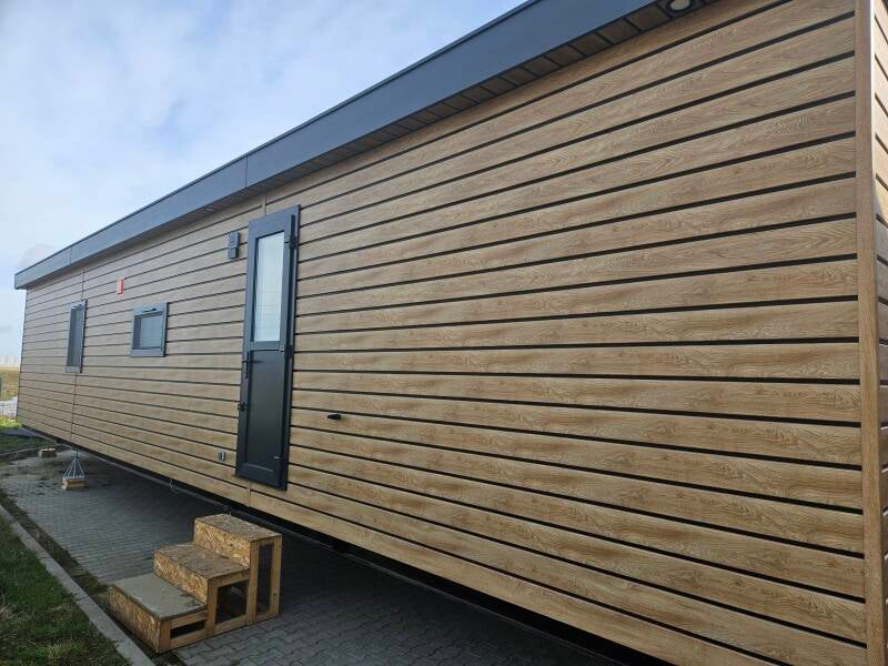 Modulaire houtskeletbouwwoning, duurzaam wonen, PVC materaal, Vinylit - 100% gerecycleerd