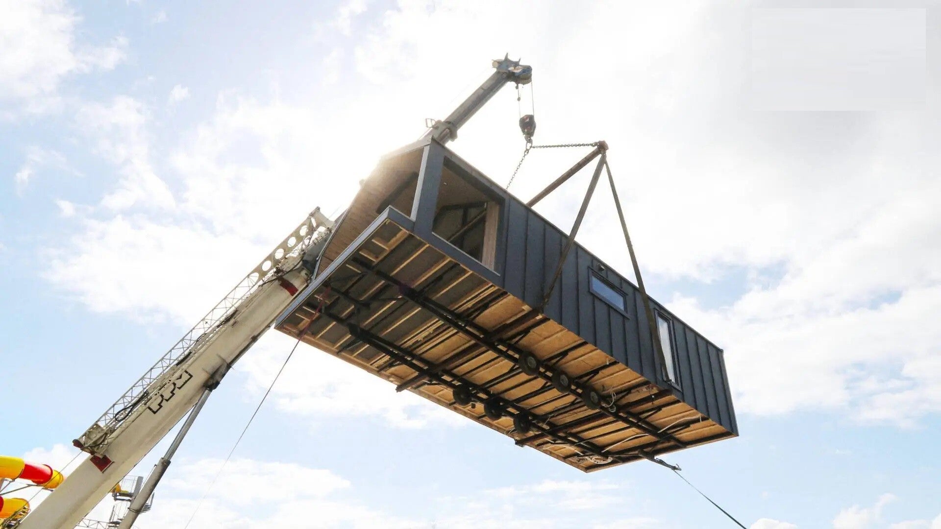 Wielenas tiny house, constructie, staal, modulaire unit, verplaatsbaar, kraanwerken