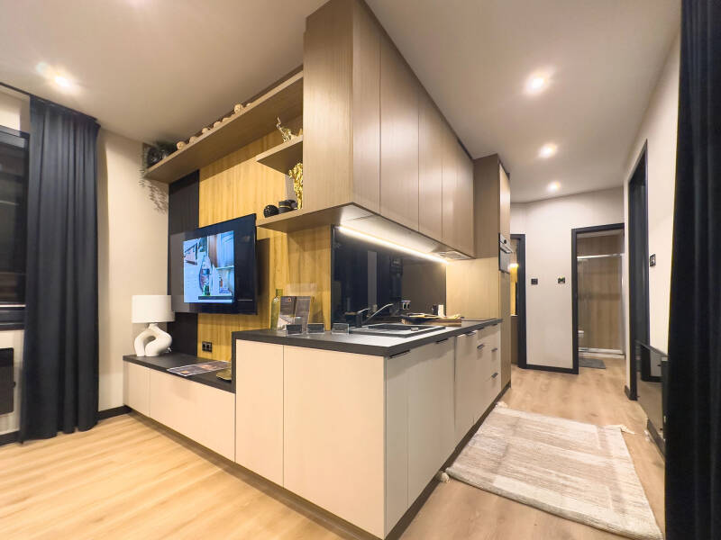 Tiny house, houtskeletbouw, praktische opbergruimte, veel kastruimte