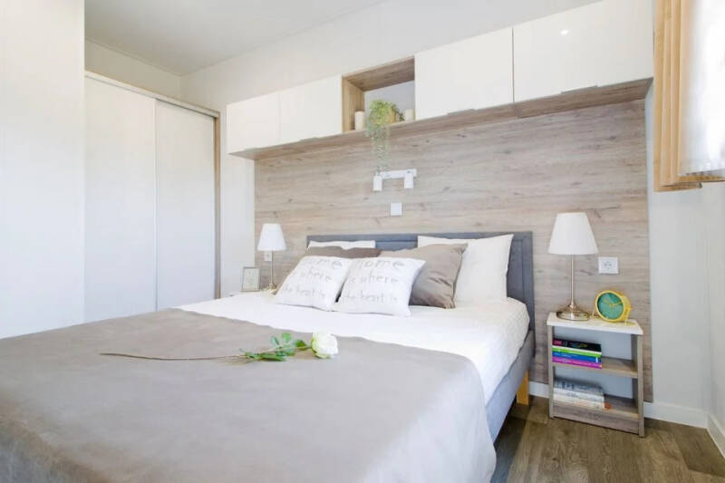 Modulaire unit, zelf samen te stellen, keuze meubels & kleuren, tiny wonen, aanpasbaar. Slaapkamer, bed