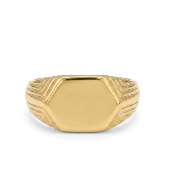 Sello hexa dorado