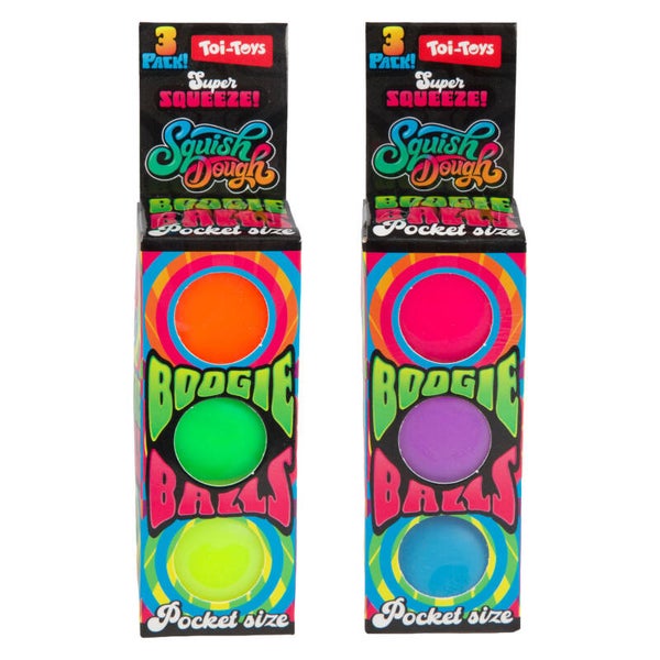 Squishdough Set knijpballen Neon, 3-pack