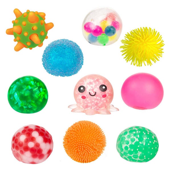 Fun knijpballen set Sensory Triangle 5cm 10st