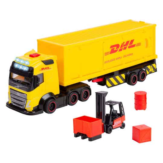 Dickie DHL Set met Vrachtwagen en Vorkheftruck