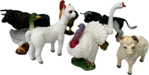 Zoek de zelfde - set 8 kleine boerderijdieren, 40 kaarten