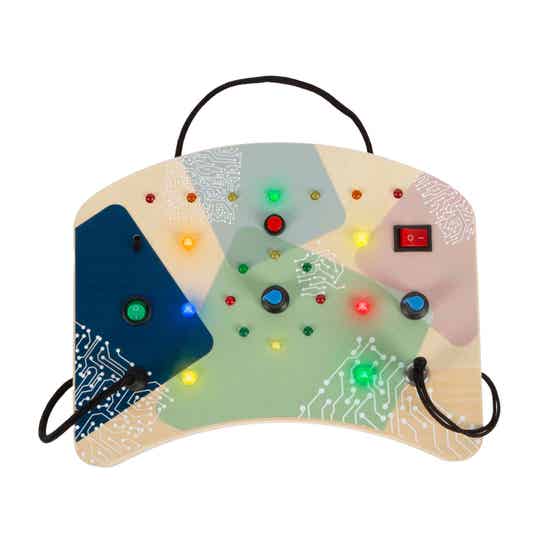 LED activiteitenbord - lichtjes, schakelaars en knoppen - autismespeelgoed.nl