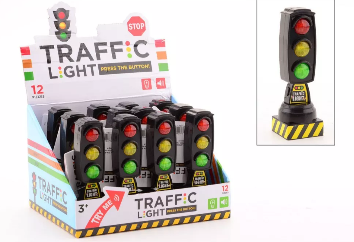 Verkeerslicht met licht en geluid - 13 cm