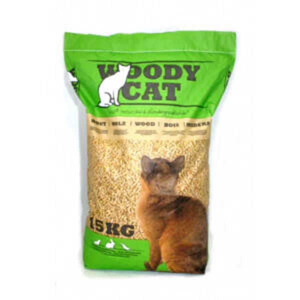 Kattenbakvulling woody cat 25l/15kg