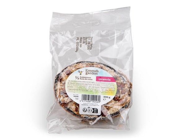 Halve kokosnoot granola 200gr