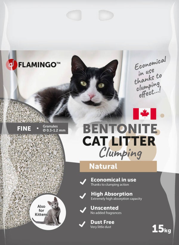 Kattenbakvulling bentoniet natuur fijn 12kg