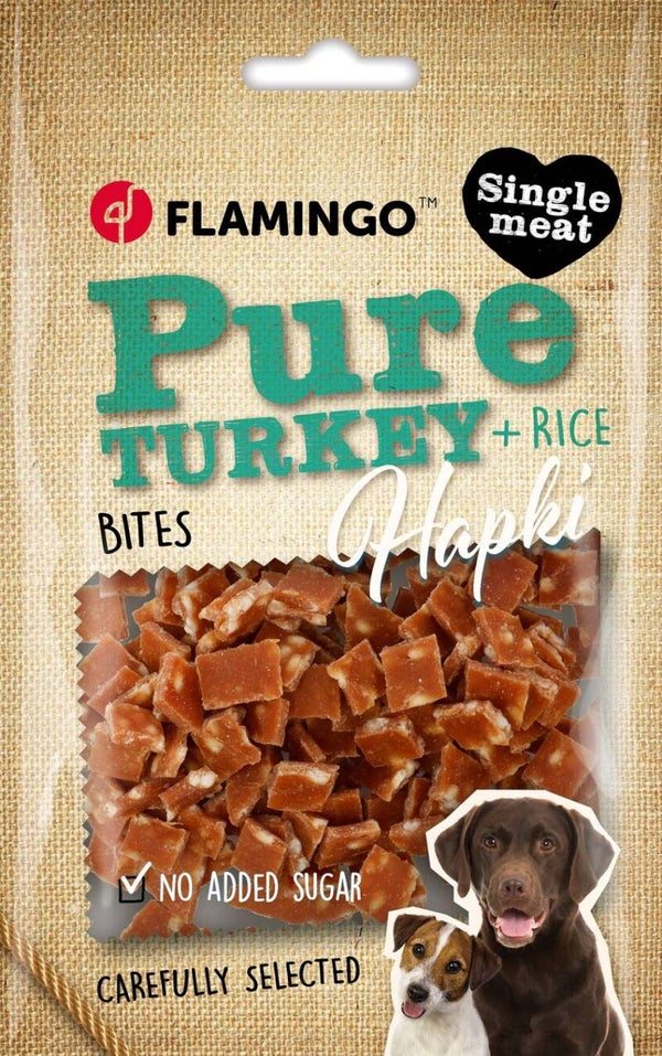 Snack Hapki Pure Stukjes met kalkoen & rijst