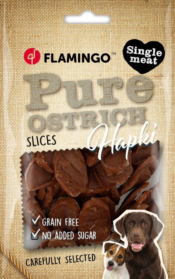 Snack Hapki Pure Schijfjes met struisvogel