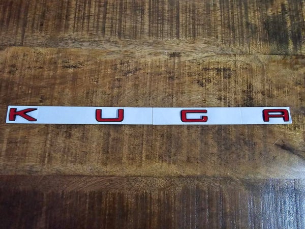 Kuga MK3 achterklep embleem rood/zwart