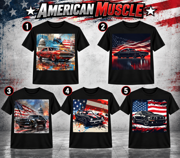 American muscle T-shirt man