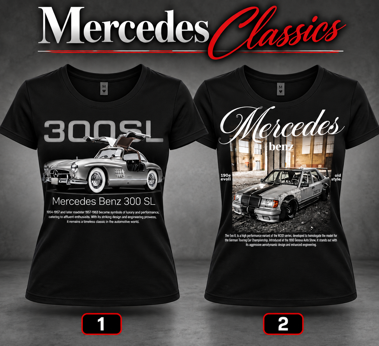 Mercedes classic T-shirt vrouw