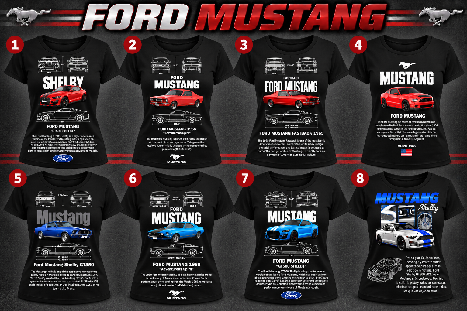 Ford Mustang T-shirt vrouw