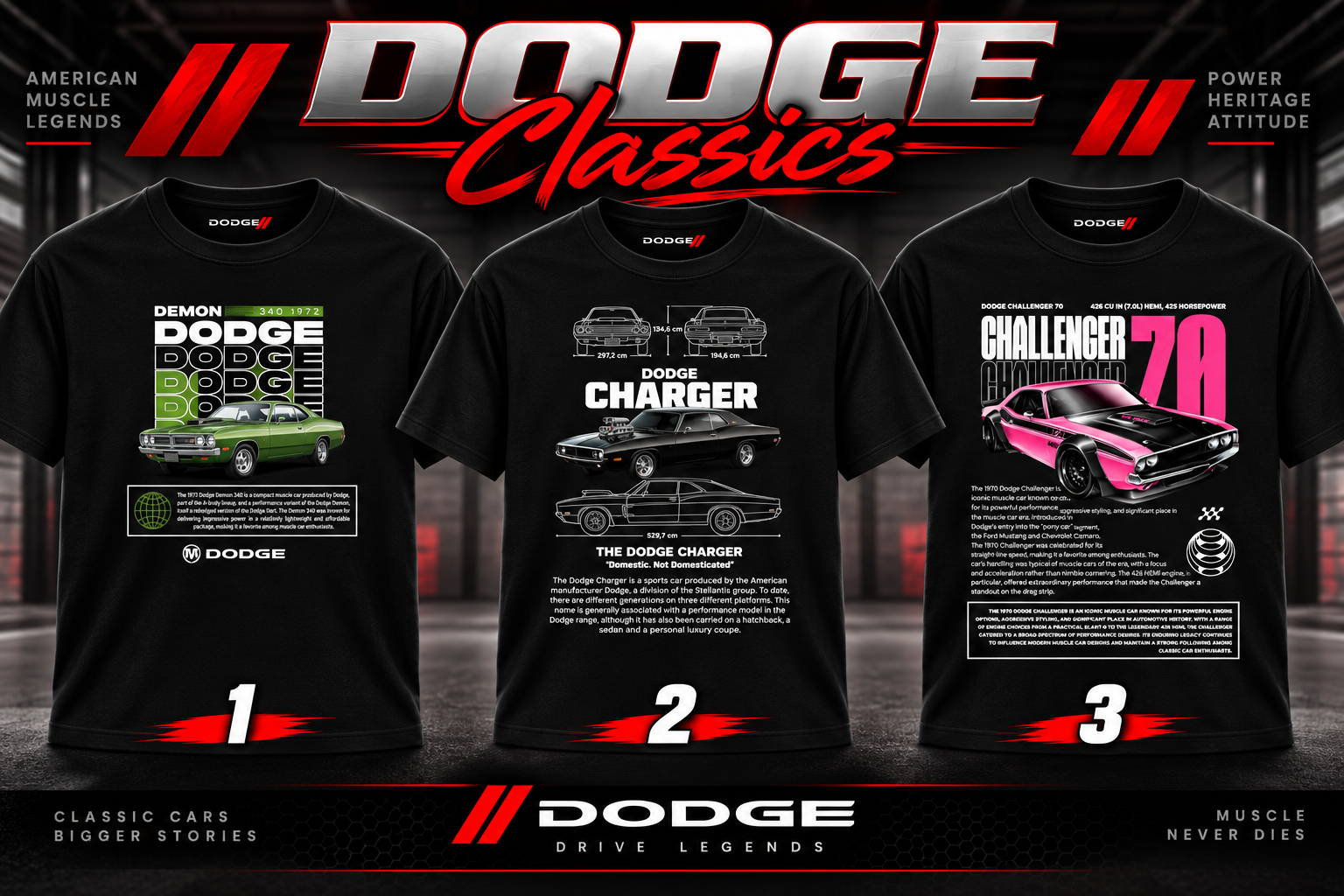 Dodge classic T-shirt man