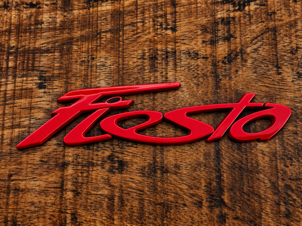 Fiesta MK7 achterklep embleem rood