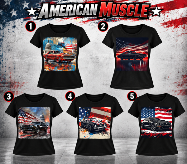 American muscle T-shirt vrouw