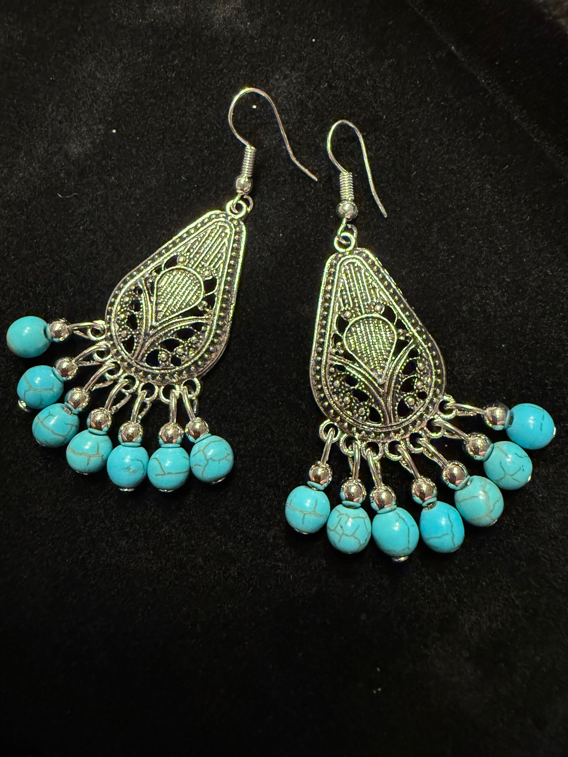 Ohrringe Silber Blau