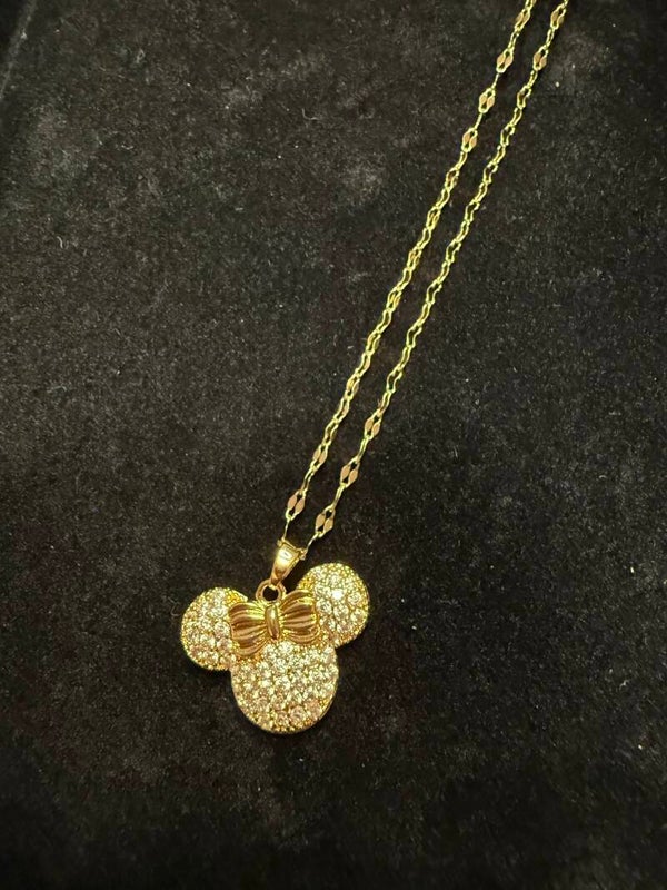 Kette "Maus mit Zirkonia"