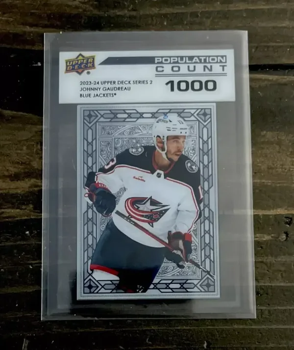 2023-24 Upper Deck Series 2 Population Count 1000 Johnny Gaudreau #PC-44 A978