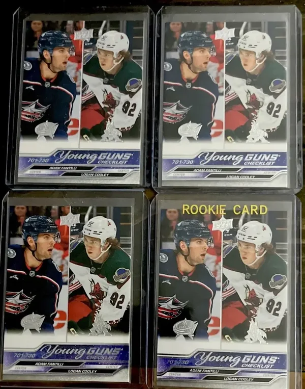 2023-24 Upper Deck Extended - Ygs Checklist - Fantilli Cooley 730 Lot Of 4