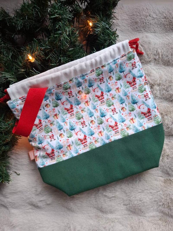 Projectbag kerst Kerstman met kerstbomen