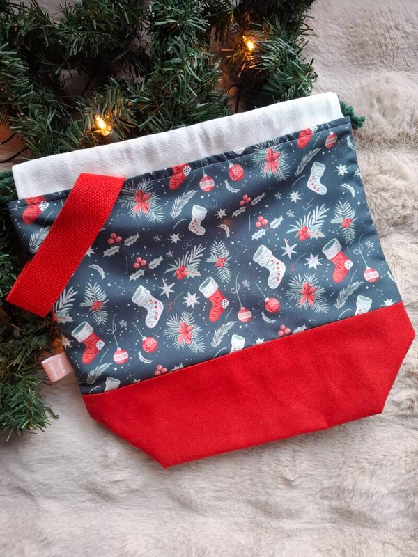 Projectbag kerst Blauw kerstsokken